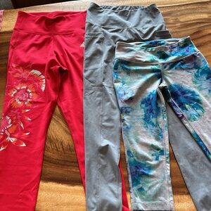 3 Pair Workout Pants Size Small - Adidas, Apana & MPG